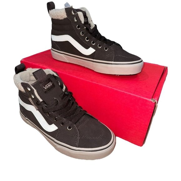 Vans Fillmore Hi Vansguard Suede Sherpa Chocolate Size 8 Women Casual Brown Shoe - Picture 1 of 5